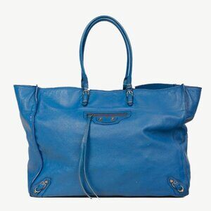Balenciaga Papier A4 Tote Blue Soft Calfskin Bag